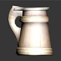 Electric Beer Mug With Wooden Finish Yellow Stripes And Reflective Black Surface
