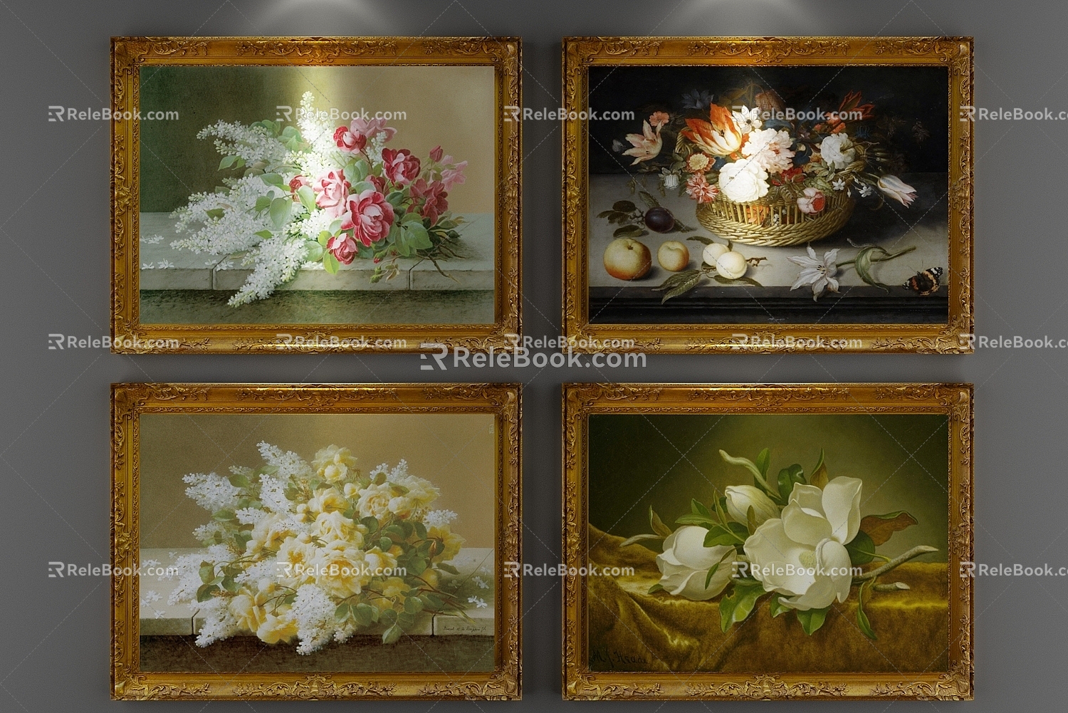 European-style simple decorative painting 3d model