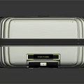 Modern Black and Green Suitcase With Retractable Handle And Rolling Wheels Design 3d model