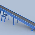 Blue Industrial Conveyor Belt System For Efficient Material Handling In Factories