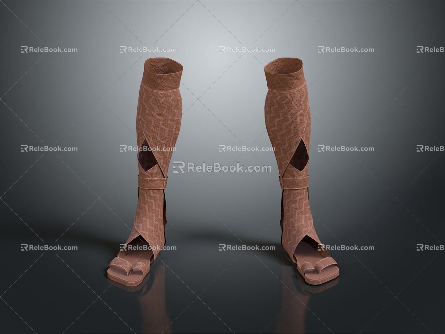 Slippers Sandals Beach Shoes Bubble Shoes Cave Shoes Realistic 3d model