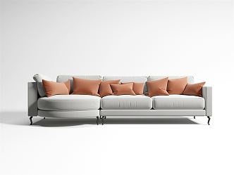 Modern three-seat sofa 3d model