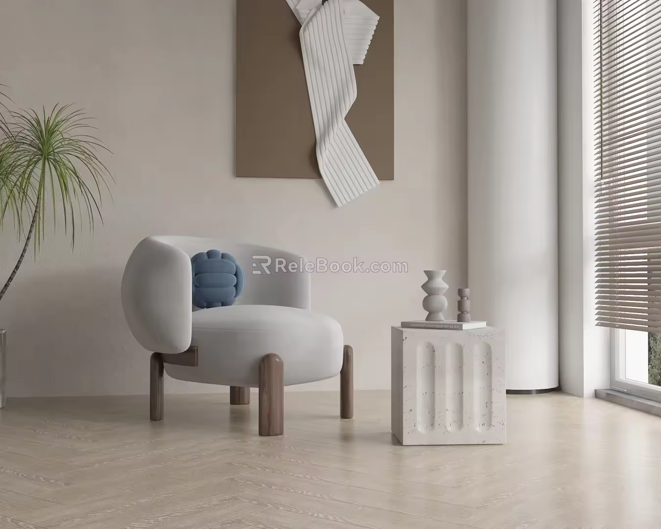 Single sofa SU model 3d model
