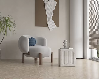 Single sofa SU model 3d model