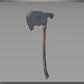 Carved Hammer Sculpture With Intricate Metal Head And Wooden Wrapped Handle