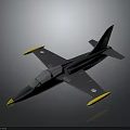Military Aircraft Weapon With Gray Fuselage Yellow Wing Tips Cockpit And Emblems