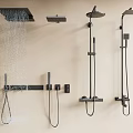 Modern Black Wall Mounted Shower Heads With Various Designs And Water Flow