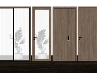 Modern swing door 3d model