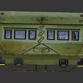 Open Green Military Crate With Metal Fittings Yellow Accents And Interior Panel