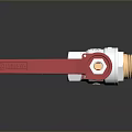 Industrial Ball Valve With Red Handle Silver Body And Brass Threaded End