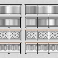 Various Metal Fence Designs With Horizontal Bars Cross Patterns And Decorative Scrolls