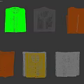 Folded Clothes Collection With Various Styles Shirts And Knitwear In Different Colors