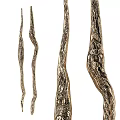 Golden Textured Twisted Decorative Branches As Stylish Home Art Ornament Piece