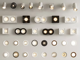 Modern Downlight Spotlight Track Light 3d model
