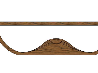 Elegant Wooden Coffee Table With Curved Base And Natural Wood Grain Design 3d model