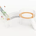 Drill net circular bridge amusement equipment 3d model