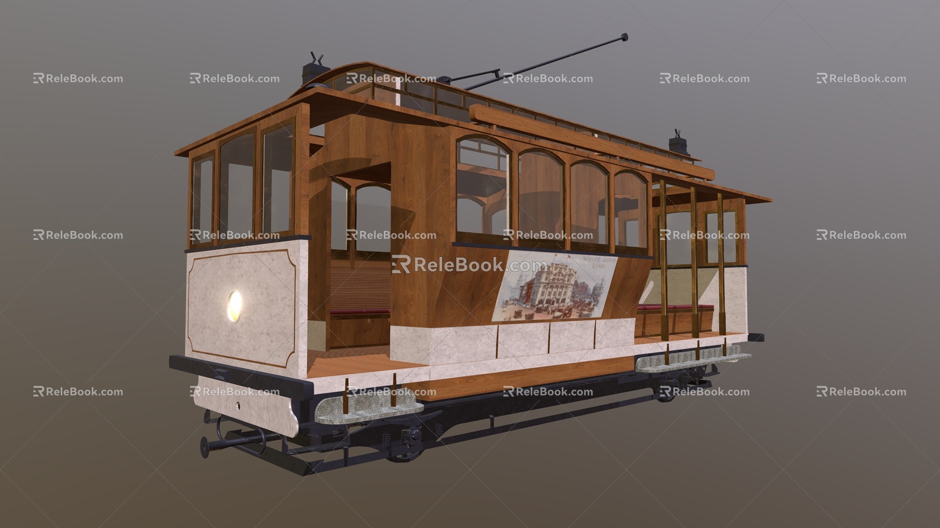 Modern Tram 3d model