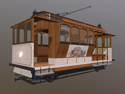 Vintage Style Tram Car With Wooden Exterior And Classic Details 3d model Vintage Style Tram Car With Wooden Exterior And Classic Details 3d model