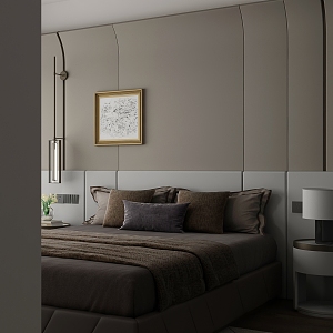 Light Luxury Bedroom 3d model