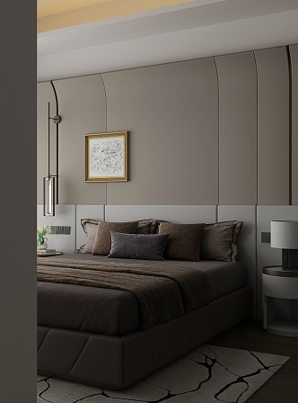 Light Luxury Bedroom 3d model