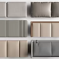 Upholstered Wall Panels In Various Styles With Neutral Tones And Textured Patterns