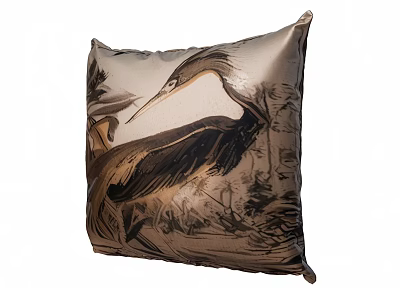 Decorative Pillow Featuring Bird Print Natural Pattern For Home Decor 3d model