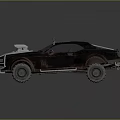 Black Modified Off Road Vehicle With Roof Lights Large Tires And Rugged Exterior Design