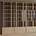 Showroom color plate cabinet display cabinet color plate 3d model