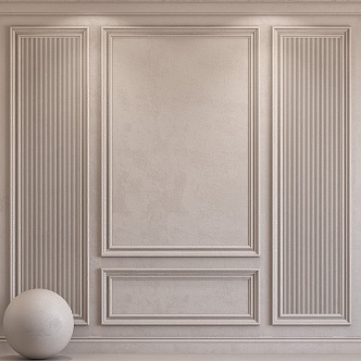 Jianou wainscoting plaster line wainscoting 3d model