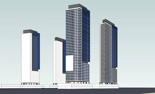 Residential Planning of Modern Residential District 3d model