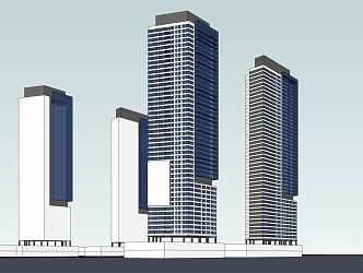 Residential Planning of Modern Residential District 3d model