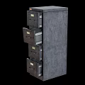 Gray Office File Cabinet With Multiple Drawers For Storage Furniture