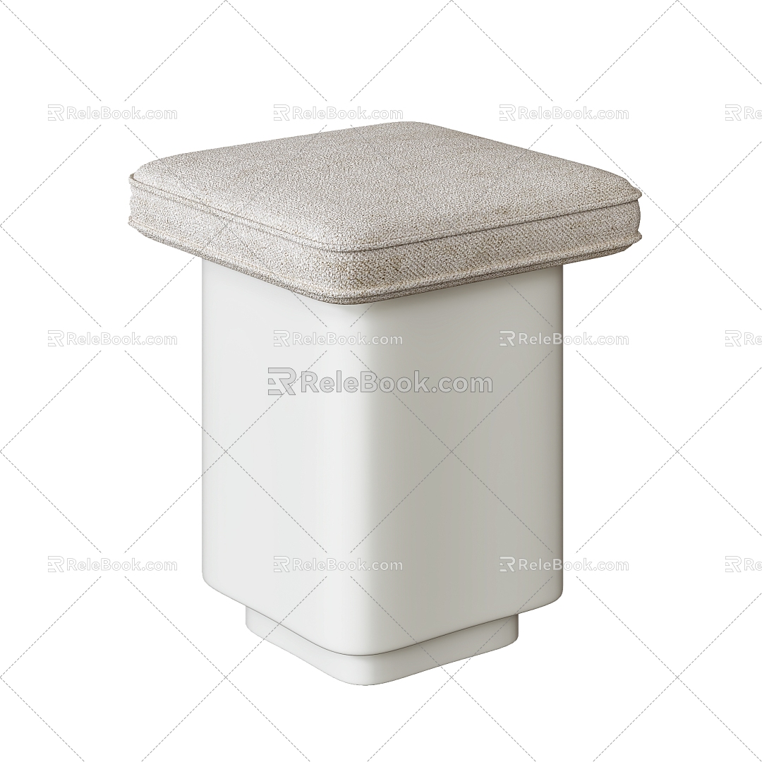 Shoe changing stool 3d model