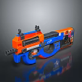 Blue And Orange NERF Toy Blaster With Playful Design And Grip Details