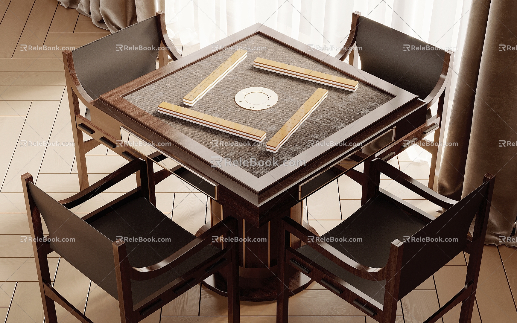 Table and Chair Combination 3d model