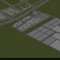 Modern Multi Story Office Building With Glass Curtain Walls Plaza Pedestrians And Parked Car