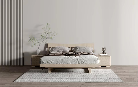 Nordic Double Bed 3d model