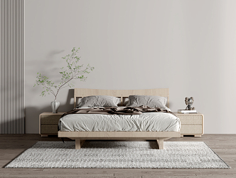 Nordic Double Bed 3d model