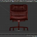 Modern Black Leather Single Chair With Armrests And Wheeled Base Design