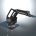 Sturdy Robotic Arm With Multi Jointed Metal Structure And Gripping Function