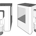 White Water Dispensers With Transparent Window And Cup For Daily Use
