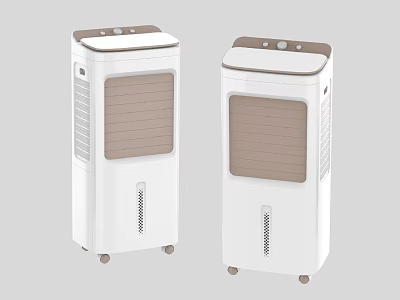 Modern Air Coolers With Wheels And Minimalist Design 3d model