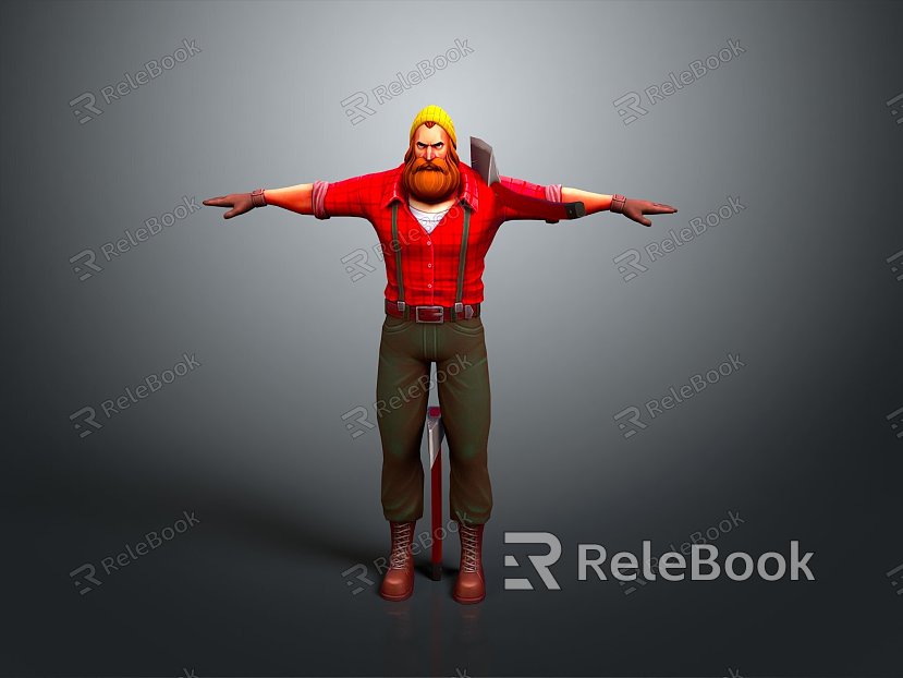 Worker European worker mechanic builder repairman miner digger figure model