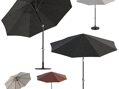 Fabric umbrella 3d model