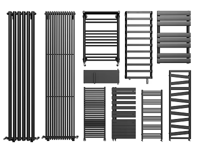 Different Types Of Modern Radiators With Stylish Designs For Indoor Heating 3d model