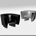 Black And White Modern Leisure Chairs With Sleek Minimalist Contemporary Design