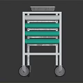 Stainless Steel Mobile Medical Carts With Storage Drawers And Tray Design