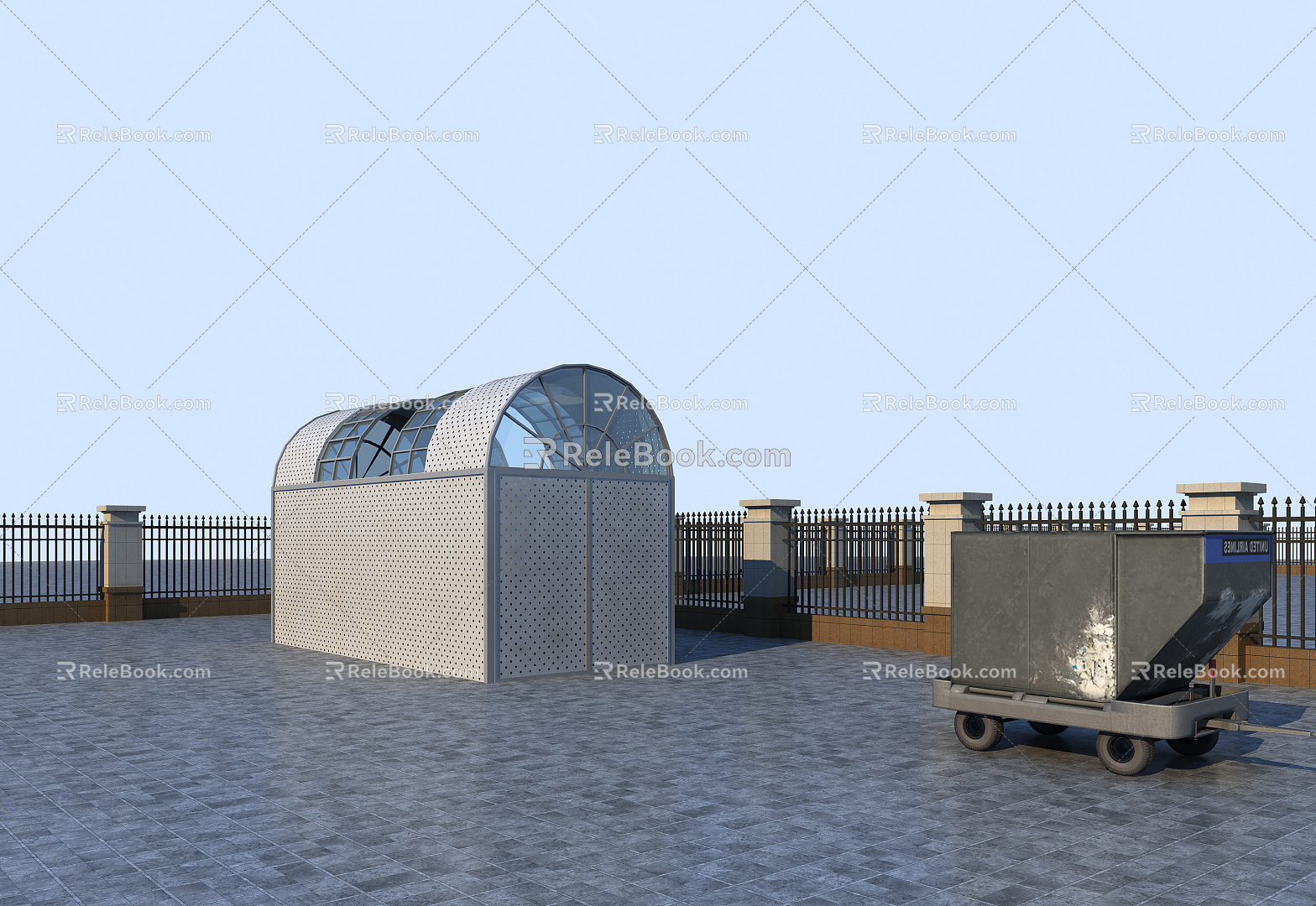 Modern Dumpster Dumpster Station 3d model