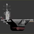 Large Military Aircraft Carrier With Extended Flight Deck And Naval Design Features
