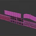 Diverse Metal Fence Components Featuring Red Gates Curved Grids And Panels